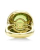 Peridot and Diamond Swirl Ring in Gold